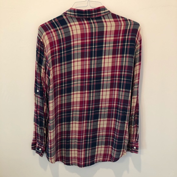 Express Blue Pink Plaid Shirt Sz Medium - Picture 4 of 5